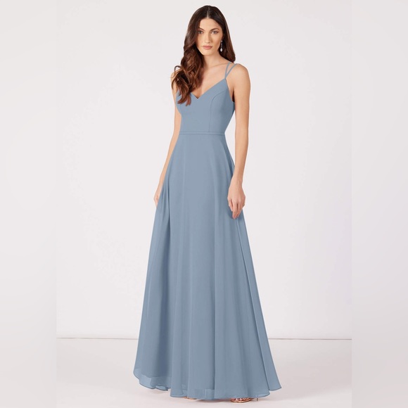 Azazie Dresses & Skirts - Azazie Janine Dusty Blue